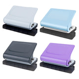 Maxbell 10 Holes Punch Heavy Duty Handheld Paper Punch for Files Folder Binding Crafts White