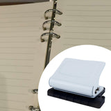 Maxbell 10 Holes Punch Heavy Duty Handheld Paper Punch for Files Folder Binding Crafts White