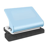 Maxbell 10 Holes Punch Heavy Duty Handheld Paper Punch for Files Folder Binding Crafts Blue