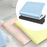 Maxbell 10 Holes Punch Heavy Duty Handheld Paper Punch for Files Folder Binding Crafts Blue