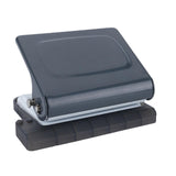 Maxbell 10 Holes Punch Heavy Duty Handheld Paper Punch for Files Folder Binding Crafts Gray