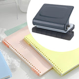 Maxbell 10 Holes Punch Heavy Duty Handheld Paper Punch for Files Folder Binding Crafts Gray