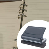 Maxbell 10 Holes Punch Heavy Duty Handheld Paper Punch for Files Folder Binding Crafts Gray
