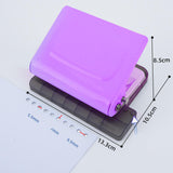 Maxbell 10 Holes Punch Heavy Duty Handheld Paper Punch for Files Folder Binding Crafts Violet