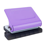 Maxbell 10 Holes Punch Heavy Duty Handheld Paper Punch for Files Folder Binding Crafts Violet