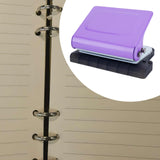 Maxbell 10 Holes Punch Heavy Duty Handheld Paper Punch for Files Folder Binding Crafts Violet