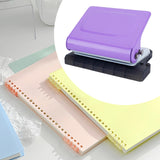 Maxbell 10 Holes Punch Heavy Duty Handheld Paper Punch for Files Folder Binding Crafts Violet