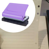 Maxbell 10 Holes Punch Heavy Duty Handheld Paper Punch for Files Folder Binding Crafts Violet
