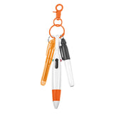 Maxbell Pen with Carabiner Clip Nurses Day Gift Multipurpose Shuttle Pen Retractable orange