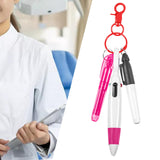 Maxbell Pen with Carabiner Clip Nurses Day Gift Multipurpose Shuttle Pen Retractable rose red