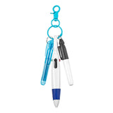 Maxbell Pen with Carabiner Clip Nurses Day Gift Multipurpose Shuttle Pen Retractable blue