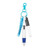 Maxbell Pen with Carabiner Clip Nurses Day Gift Multipurpose Shuttle Pen Retractable blue