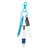 Maxbell Pen with Carabiner Clip Nurses Day Gift Multipurpose Shuttle Pen Retractable blue