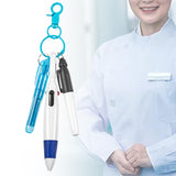 Maxbell Pen with Carabiner Clip Nurses Day Gift Multipurpose Shuttle Pen Retractable blue