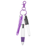 Maxbell Pen with Carabiner Clip Nurses Day Gift Multipurpose Shuttle Pen Retractable violet
