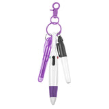 Maxbell Pen with Carabiner Clip Nurses Day Gift Multipurpose Shuttle Pen Retractable violet