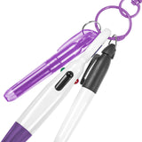 Maxbell Pen with Carabiner Clip Nurses Day Gift Multipurpose Shuttle Pen Retractable violet