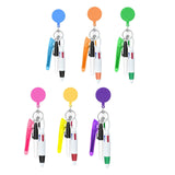 Maxbell Shuttle Pen Office Supplies Gift Compact Nurse Retractable Badge Holder blue