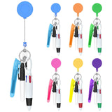 Maxbell Shuttle Pen Office Supplies Gift Compact Nurse Retractable Badge Holder blue