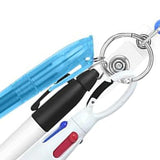 Maxbell Shuttle Pen Office Supplies Gift Compact Nurse Retractable Badge Holder blue