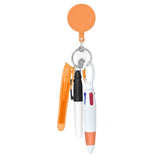 Maxbell Shuttle Pen Office Supplies Gift Compact Nurse Retractable Badge Holder orange