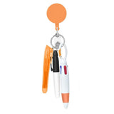 Maxbell Shuttle Pen Office Supplies Gift Compact Nurse Retractable Badge Holder orange