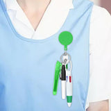 Maxbell Shuttle Pen Office Supplies Gift Compact Nurse Retractable Badge Holder green
