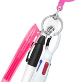Maxbell Shuttle Pen Office Supplies Gift Compact Nurse Retractable Badge Holder pink