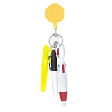 Maxbell Shuttle Pen Office Supplies Gift Compact Nurse Retractable Badge Holder yellow