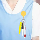 Maxbell Shuttle Pen Office Supplies Gift Compact Nurse Retractable Badge Holder yellow