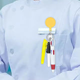 Maxbell Shuttle Pen Office Supplies Gift Compact Nurse Retractable Badge Holder yellow