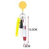 Maxbell Shuttle Pen Office Supplies Gift Compact Nurse Retractable Badge Holder yellow