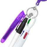 Maxbell Shuttle Pen Office Supplies Gift Compact Nurse Retractable Badge Holder violet