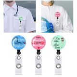 Maxbell Retractable ID Reel Badge Holder Doctor Nursing Gift Office Retractable Cord Pink