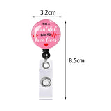 Maxbell Retractable ID Reel Badge Holder Doctor Nursing Gift Office Retractable Cord Pink