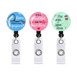 Maxbell Retractable ID Reel Badge Holder Doctor Nursing Gift Office Retractable Cord Pink