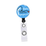 Maxbell Retractable ID Reel Badge Holder Doctor Nursing Gift Office Retractable Cord Blue