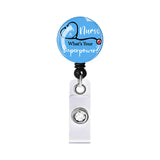 Maxbell Retractable ID Reel Badge Holder Doctor Nursing Gift Office Retractable Cord Blue