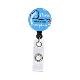 Maxbell Retractable ID Reel Badge Holder Doctor Nursing Gift Office Retractable Cord Blue