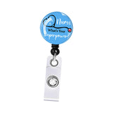 Maxbell Retractable ID Reel Badge Holder Doctor Nursing Gift Office Retractable Cord Blue
