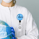 Maxbell Retractable ID Reel Badge Holder Doctor Nursing Gift Office Retractable Cord Blue