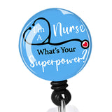 Maxbell Retractable ID Reel Badge Holder Doctor Nursing Gift Office Retractable Cord Blue