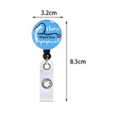 Maxbell Retractable ID Reel Badge Holder Doctor Nursing Gift Office Retractable Cord Blue