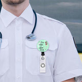 Maxbell Retractable ID Reel Badge Holder Doctor Nursing Gift Office Retractable Cord Green