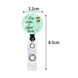 Maxbell Retractable ID Reel Badge Holder Doctor Nursing Gift Office Retractable Cord Green