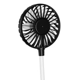 Maxbell Maxbell Mini Portable USB Fan Desk Fan Bendable Cable for Travel Commute Lightweight Black 35x8x2.8cm