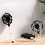 Maxbell Maxbell Mini Portable USB Fan Desk Fan Bendable Cable for Travel Commute Lightweight Black 35x8x2.8cm