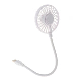 Maxbell Maxbell Mini Portable USB Fan Desk Fan Bendable Cable for Travel Commute Lightweight White 35x8x2.8cm