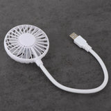 Maxbell Maxbell Mini Portable USB Fan Desk Fan Bendable Cable for Travel Commute Lightweight White 35x8x2.8cm