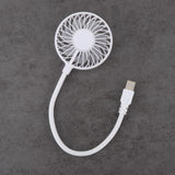 Maxbell Maxbell Mini Portable USB Fan Desk Fan Bendable Cable for Travel Commute Lightweight White 35x8x2.8cm